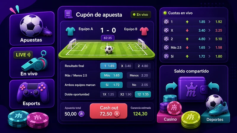 Contador del requisito de apuesta avanzando sobre el saldo