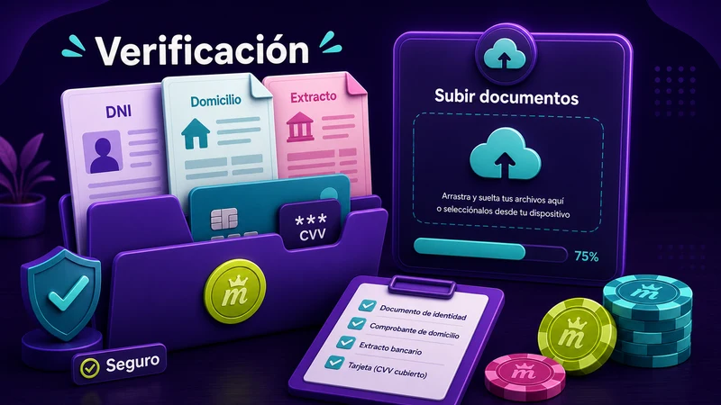 Pantalla de verificación con los documentos que solicita Sumsub